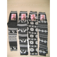 Лосини ЗИМВАННЯ для дівчаток (в'язка + фліс) з красивим візерунком Ластівка