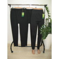 Лосини жіночі безшовні на флісі чорні 8XL Шугуан