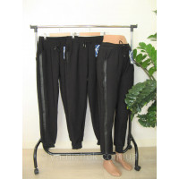 Штани жіночі утеплені  із шкіряним  лампасом напівбатал  на гумці із зав'язками ро   р. 