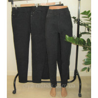 Джинси  жіночі зимові  утеплені на хутрі р. 4-7 XL черні  Kenalin