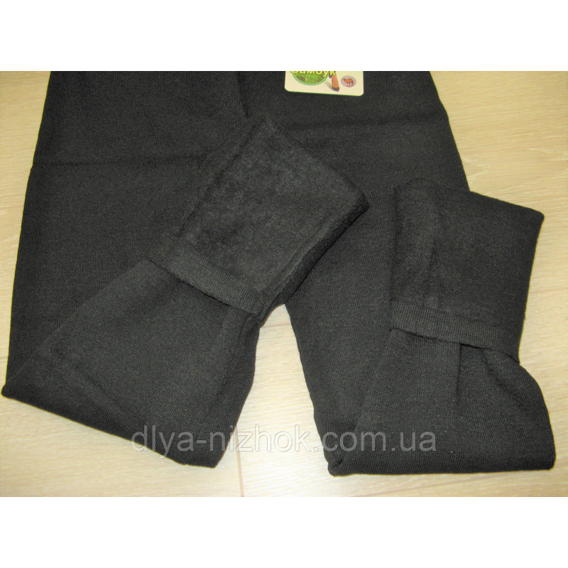 Купити ГАМАШІ жіночі чорні (В'ЯЗКА + Фліс), Softsail оптом
