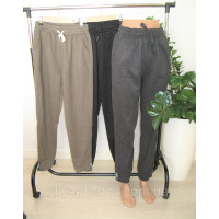 Жіночі штани на хутрі з кишенями на манжетах різні кольори р.XL-5XL Kenalin