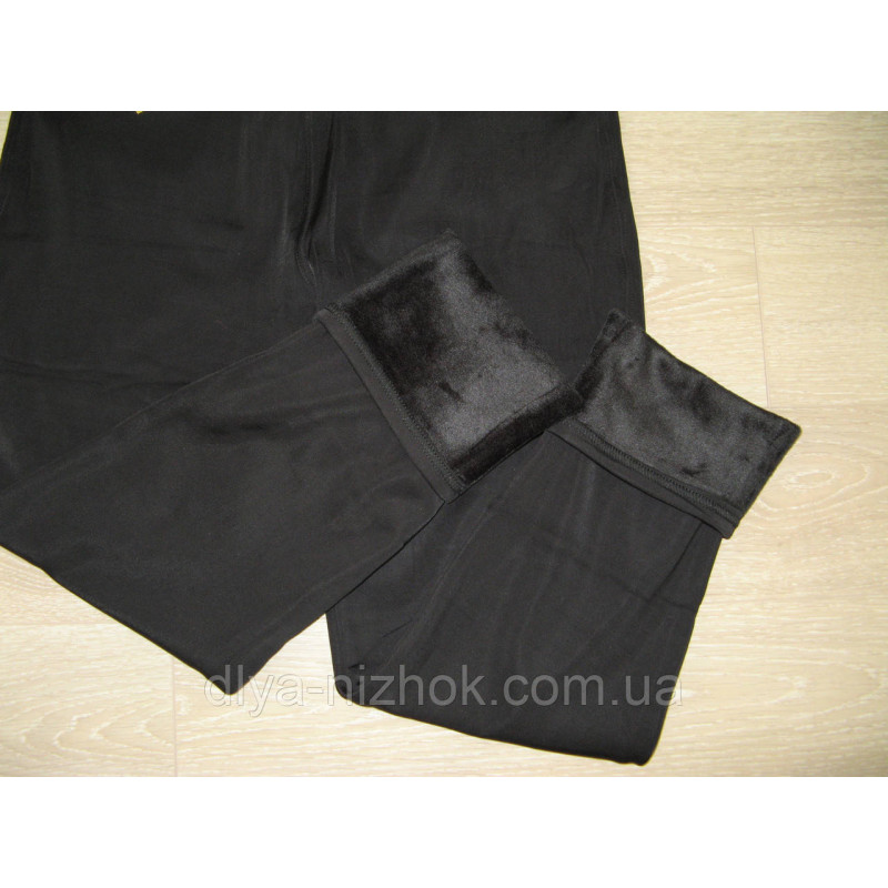 Купити Жіночі штани на хутрі чорні р. 2XL-6XL Kenalin оптом