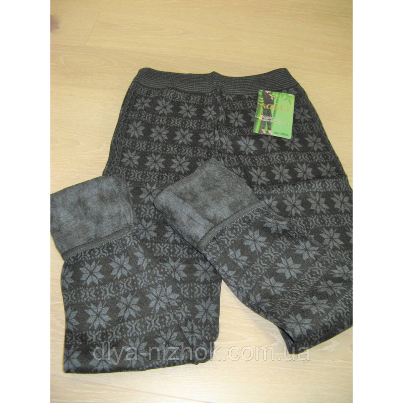 Купити ГАМАШІ жіночі сині 3-6XL (ВЯЗКА + Фліс), SO&LI оптом