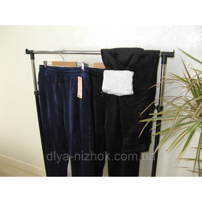 Купити Велюрові жіночі штани  на білому хутрі    р. 5XL-9XL FYV оптом