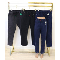 Джинси жіночі утеплені на байці  великих розмірів   (р. 8-13XL) Золото