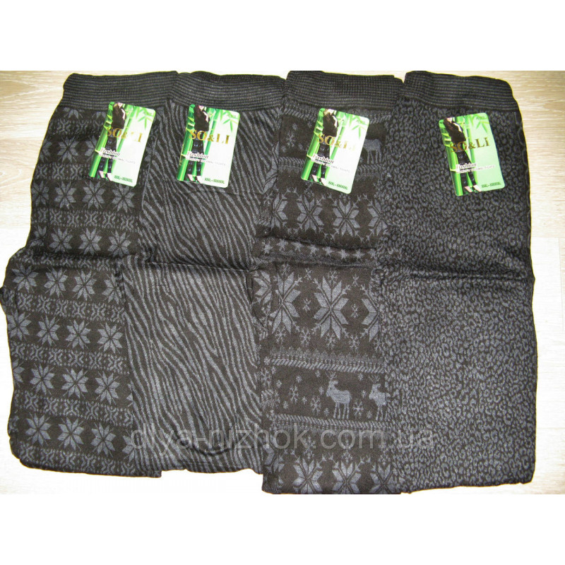 Купити ГАМАШІ жіночі сині 3-6XL (ВЯЗКА + Фліс), SO&LI оптом