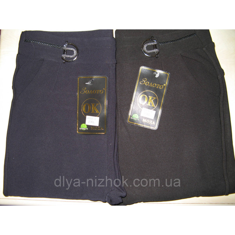 Купити Штани жіночі з красивим декором на поясі на МЕХУ, 2XL-4XL 