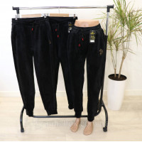 Велюрові жіночі штани  на хутрі    р. 2XL-6XL Kenalin