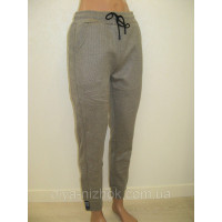 Штани жіночі вельвет на хутрі XL — 5XL з кишенями Ойман