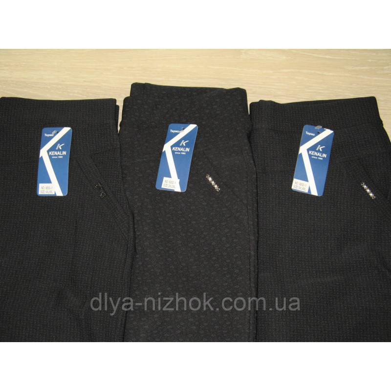 Купити Жіночі штани на хутрі з візерунком р. 2XL-6XL Kenalin оптом