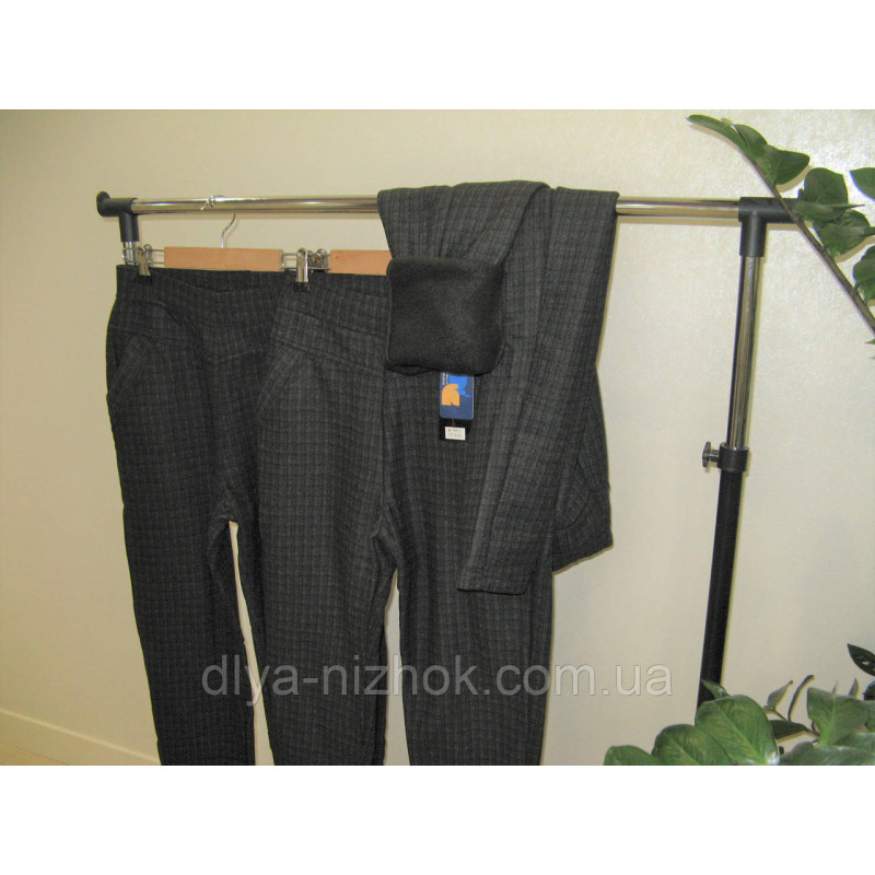 Купити Штани  жіночі   на флісі    в дрібну  клітинку  р. 2XL-6XL  Kenalin оптом