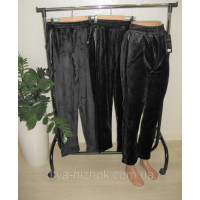 Штани жіночі велюрові на хутрі S - 2XL c красивим лампасом Kenalin