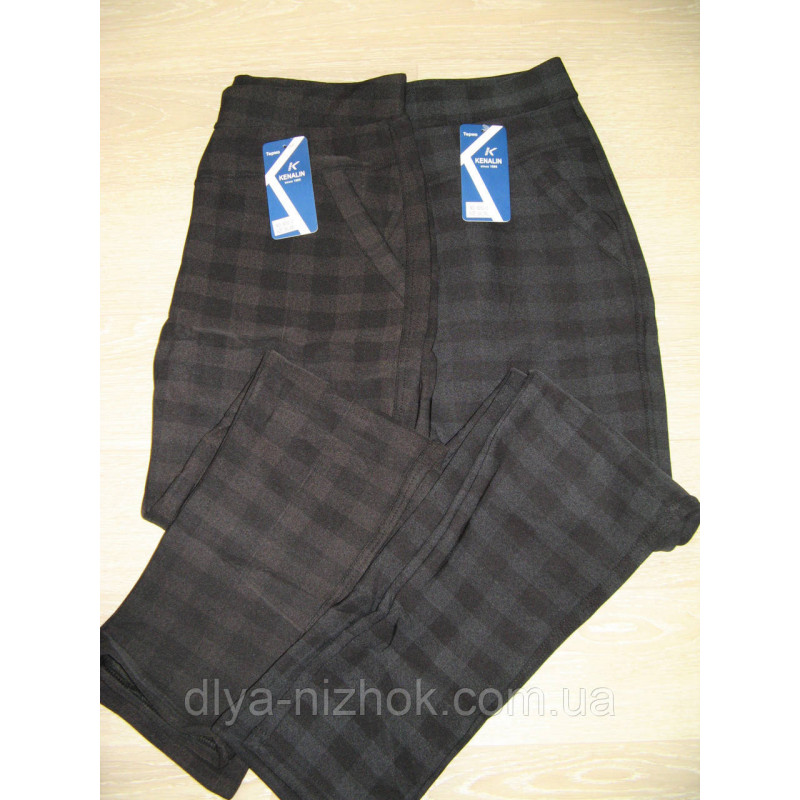 Купити Жіночі штани на флісі картатий р. 2XL-6XL Kenalin оптом