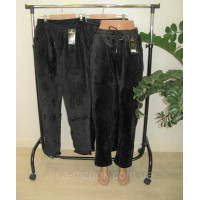 Штани жіночі велюрові   Батал  на хутрі / з кишенями   3ХL/4Х -6XL/7XL   Kenalin