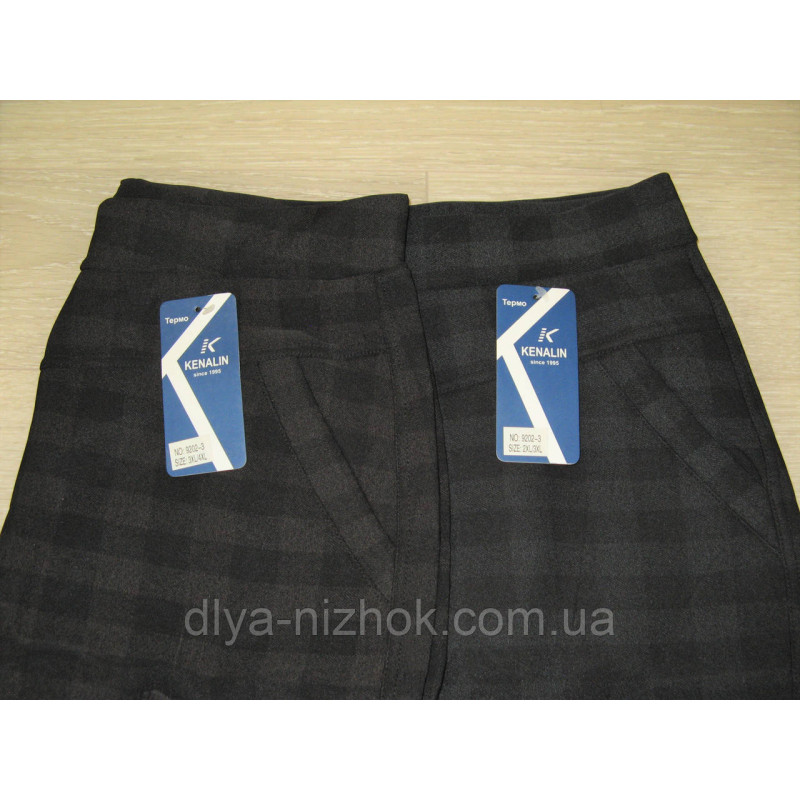 Купити Жіночі штани на флісі картатий р. 2XL-6XL Kenalin оптом
