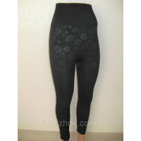 Безшовні лосини на флісі, з візерунком і широким поясом Softsail