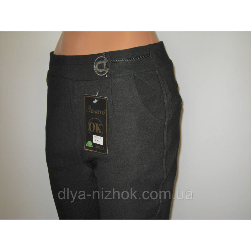 Купити Штани жіночі з красивим декором на поясі на МЕХУ, 2XL-4XL 