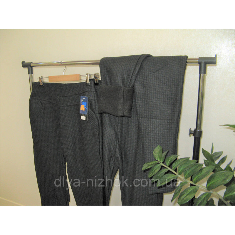 Купити Штани  жіночі   на флісі    в дрібну  клітинку  р. 2XL-6XL  Kenalin оптом