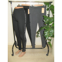 Лосини жіночі  утепленні коротким хутром  з лампасами 3-5 XL Ластівка