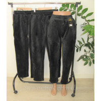 Штани жіночі велюрові   НапівБатал  на хутрі / з кишенями   2ХL/3Х -5XL/6XL   Kenalin