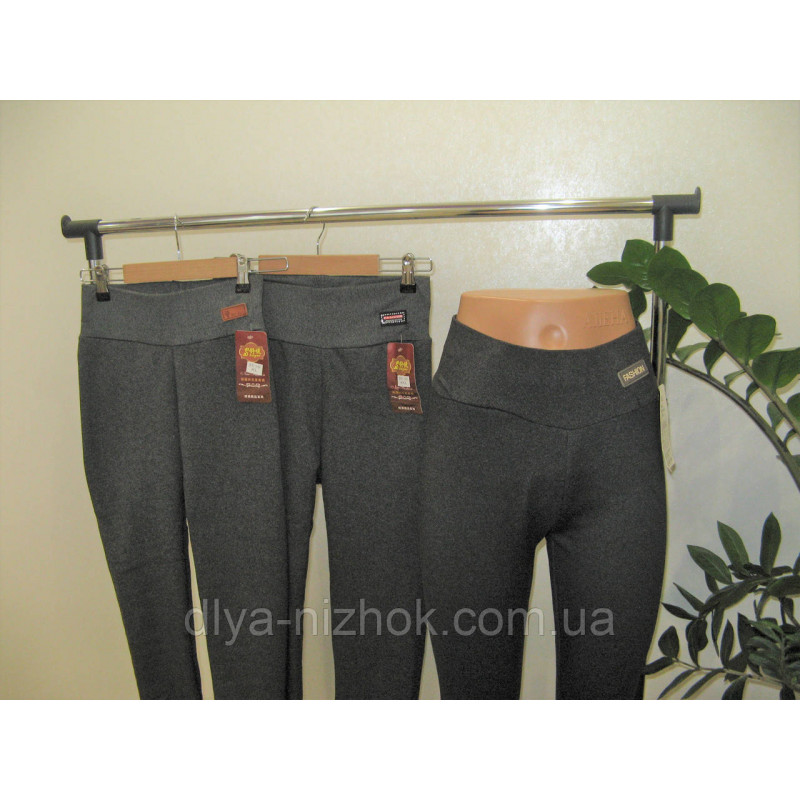 Купити Лосіни-легінси жіночі утеплені на хутрі р.  XL-4XL ( 42-52)  сірі Ойман оптом