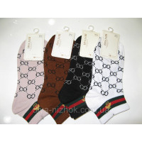 Стильні жіночі шкарпетки короткі кольорові з фарбовим принтом Шугуан