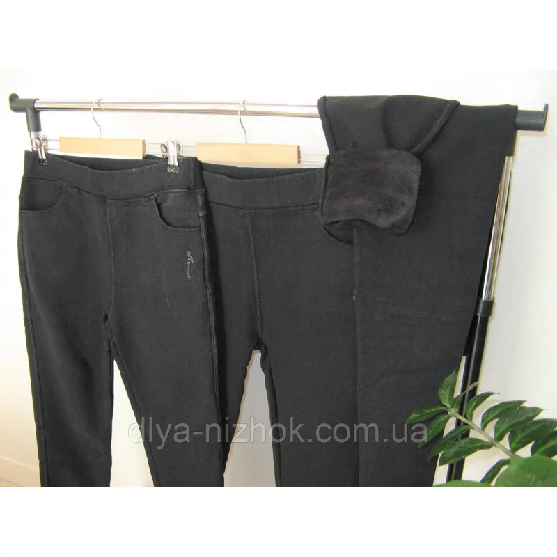 Купити Джинси  жіночі зимові  утепленні на хутрі Класика р. 4-7 XL чорні  Kenalin оптом